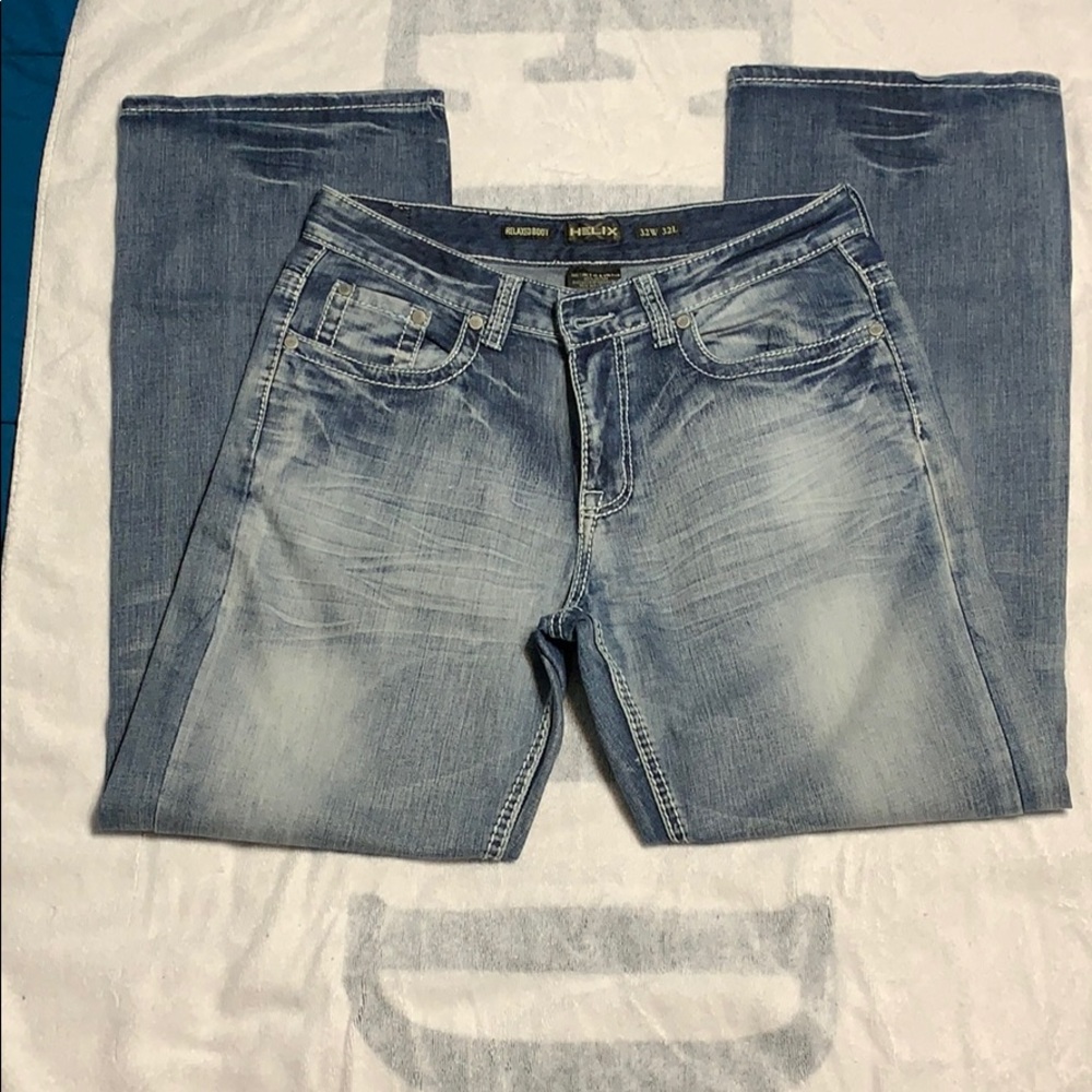 Helix relaxed bootcut jeans